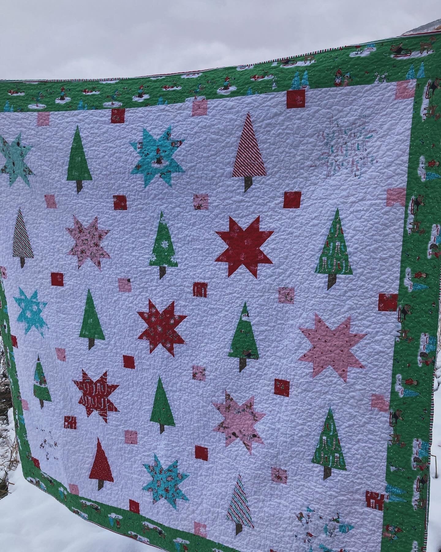 Christmas Quilt - Trees and Stars